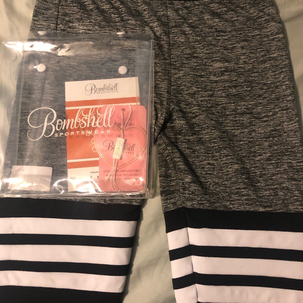 Bombshell Sportswear Black and Grey Thigh High